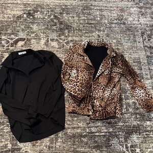 Leopard Print Men’s Jacket with Size Small Men’s Dress shirt